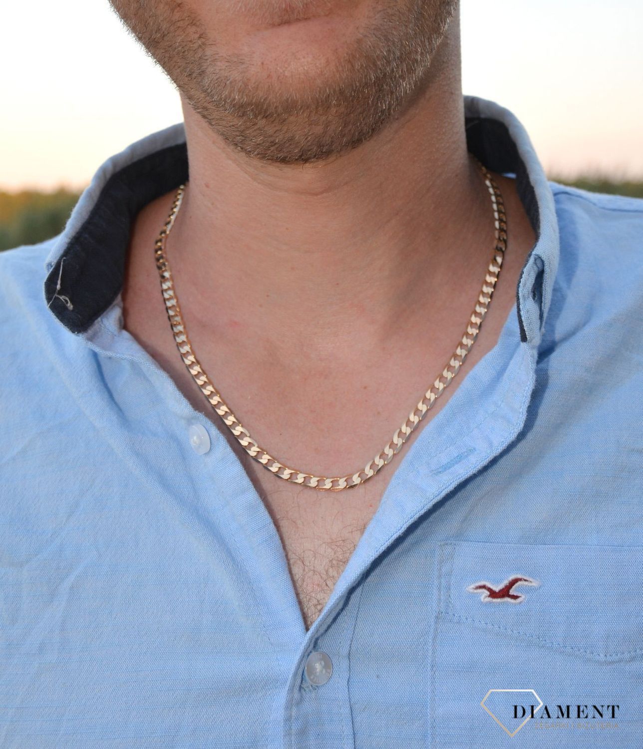 Złoty łańcuszek 585 gruba pancerka 1102-140 (2).jpg